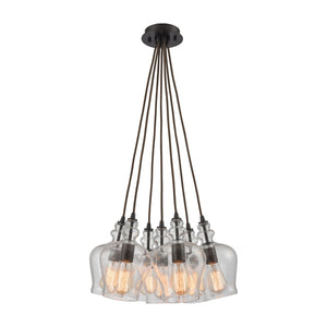 ELK Home - 60066-7SR - Seven Light Pendant - Menlow Park - Oil Rubbed Bronze