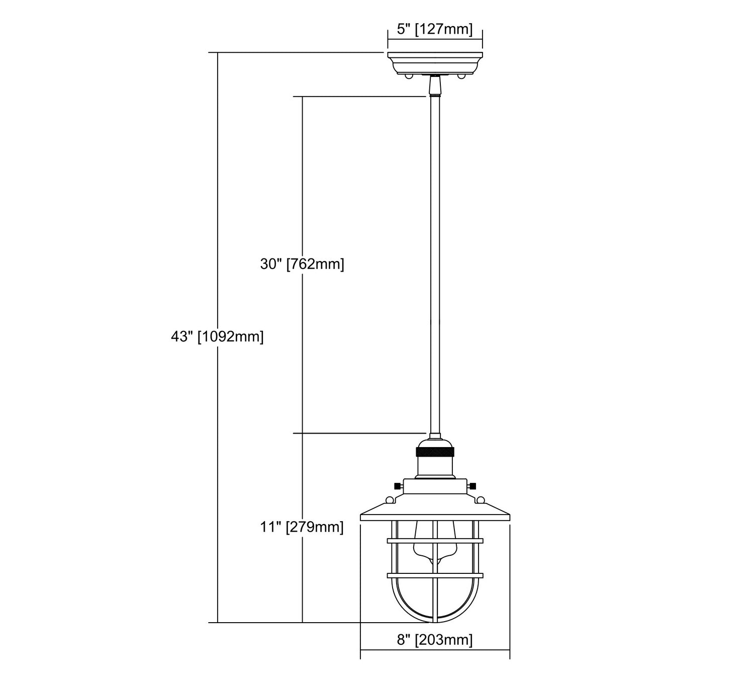 ELK Home - 66354/1 - One Light Mini Pendant - Seaport - Satin Nickel