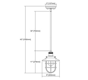 ELK Home - 66354/1 - One Light Mini Pendant - Seaport - Satin Nickel