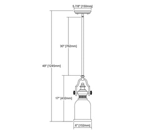 ELK Home - 66534-1 - One Light Mini Pendant - Chadwick - Weathered Zinc