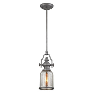 ELK Home - 66534-1 - One Light Mini Pendant - Chadwick - Weathered Zinc