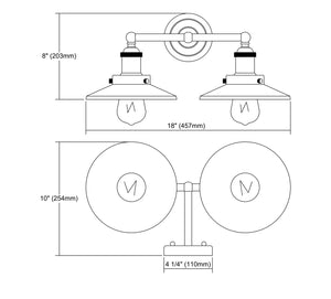 ELK Home - 67171/2 - Two Light Vanity - English Pub - Satin Nickel