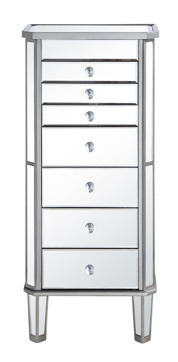 Elegant Lighting - MF6-1003SC - Jewelry Armoire - Contempo - Hand Rubbed Antique Silver