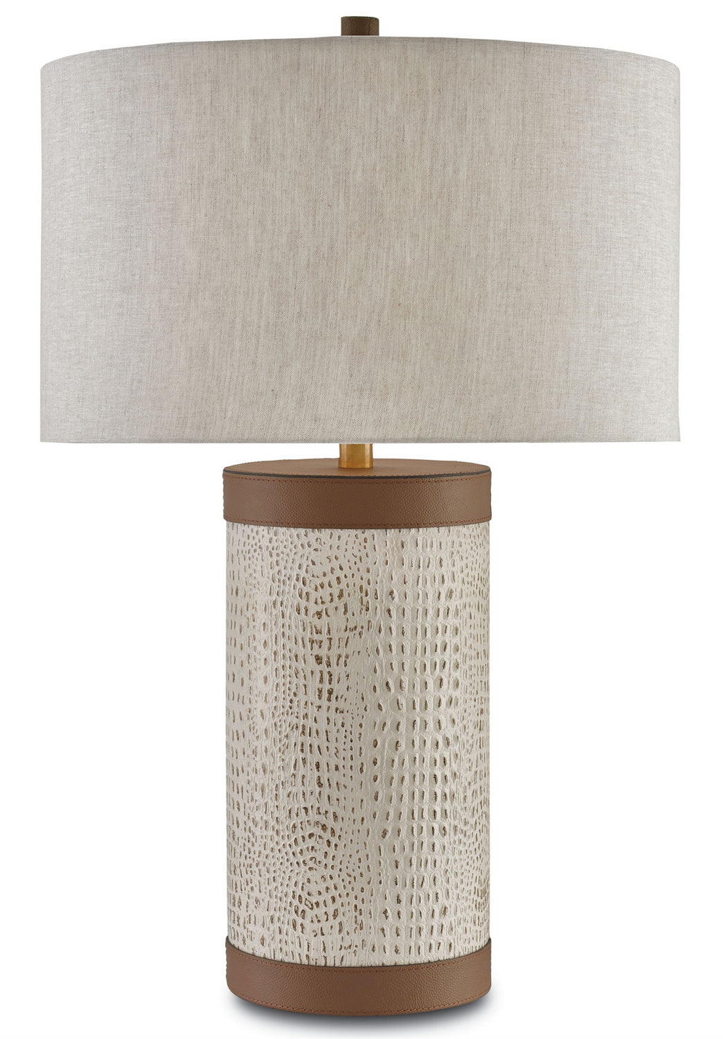 Currey and Company - 6000-0038 - One Light Table Lamp - Baptiste - Ivory/Brown/Brushed Brass