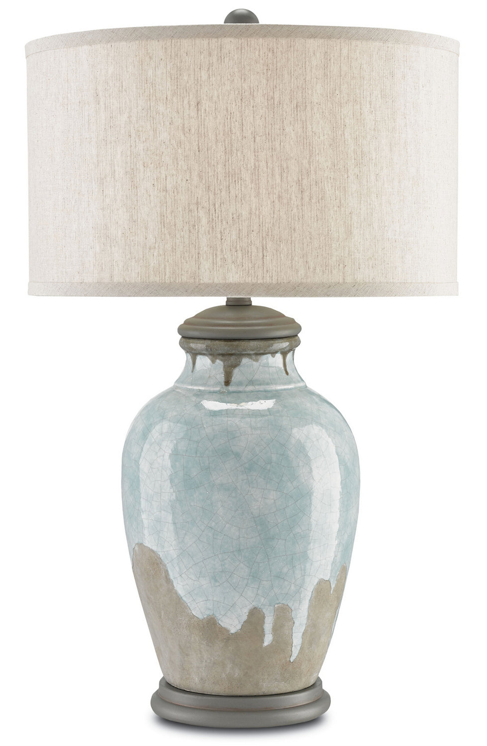 Currey and Company - 6000-0057 - One Light Table Lamp - Chatswood - Blue-Green/Gray/Hiroshi Gray