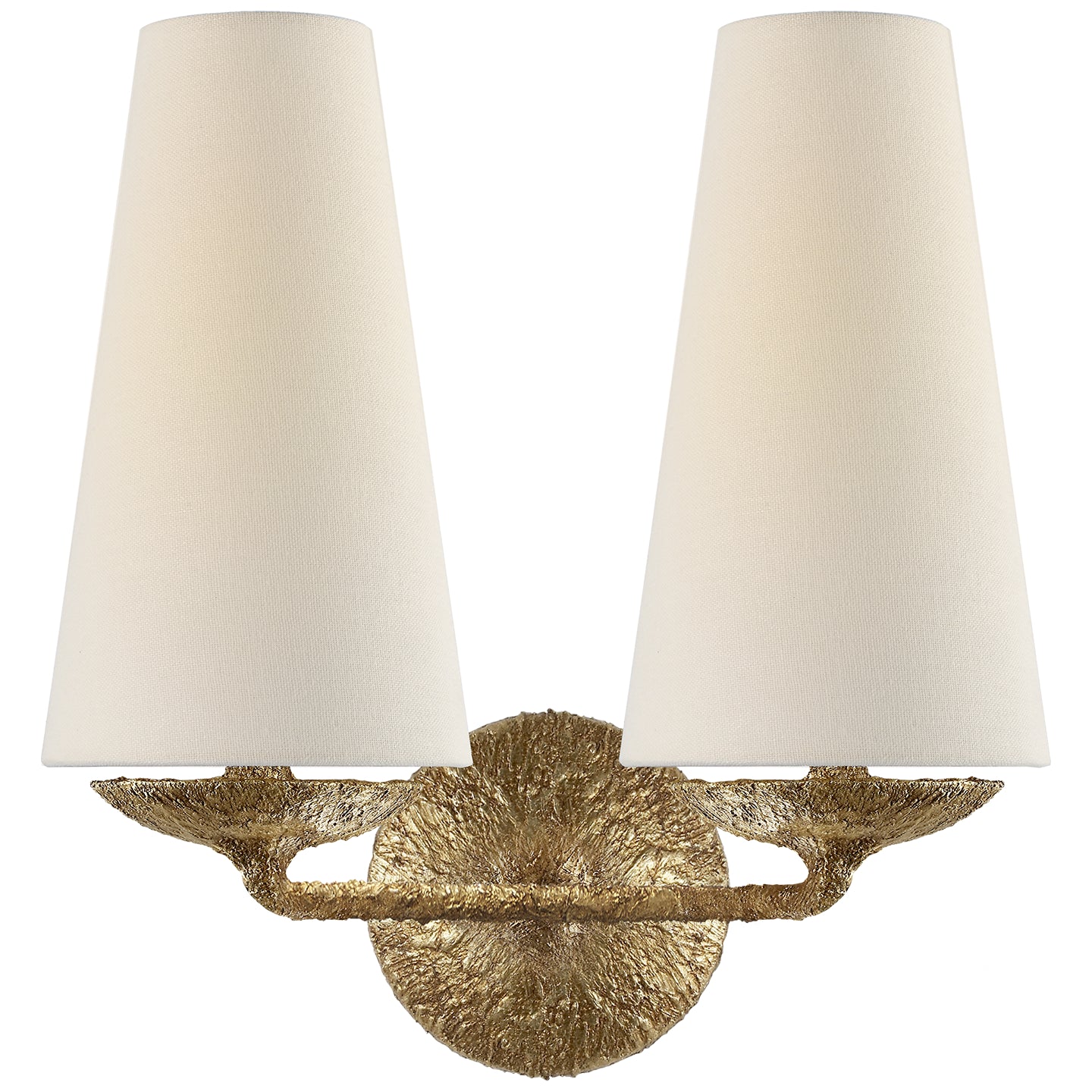 Visual Comfort Signature - ARN 2202GP-L - Two Light Wall Sconce - Fontaine - Gilded Plaster