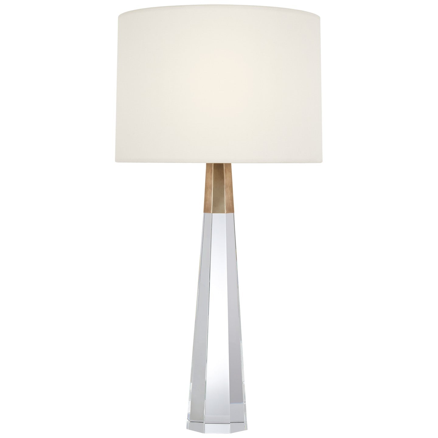 Visual Comfort Signature - ARN 3026CG/HAB-L - Two Light Table Lamp - Olsen - Crystal with Brass