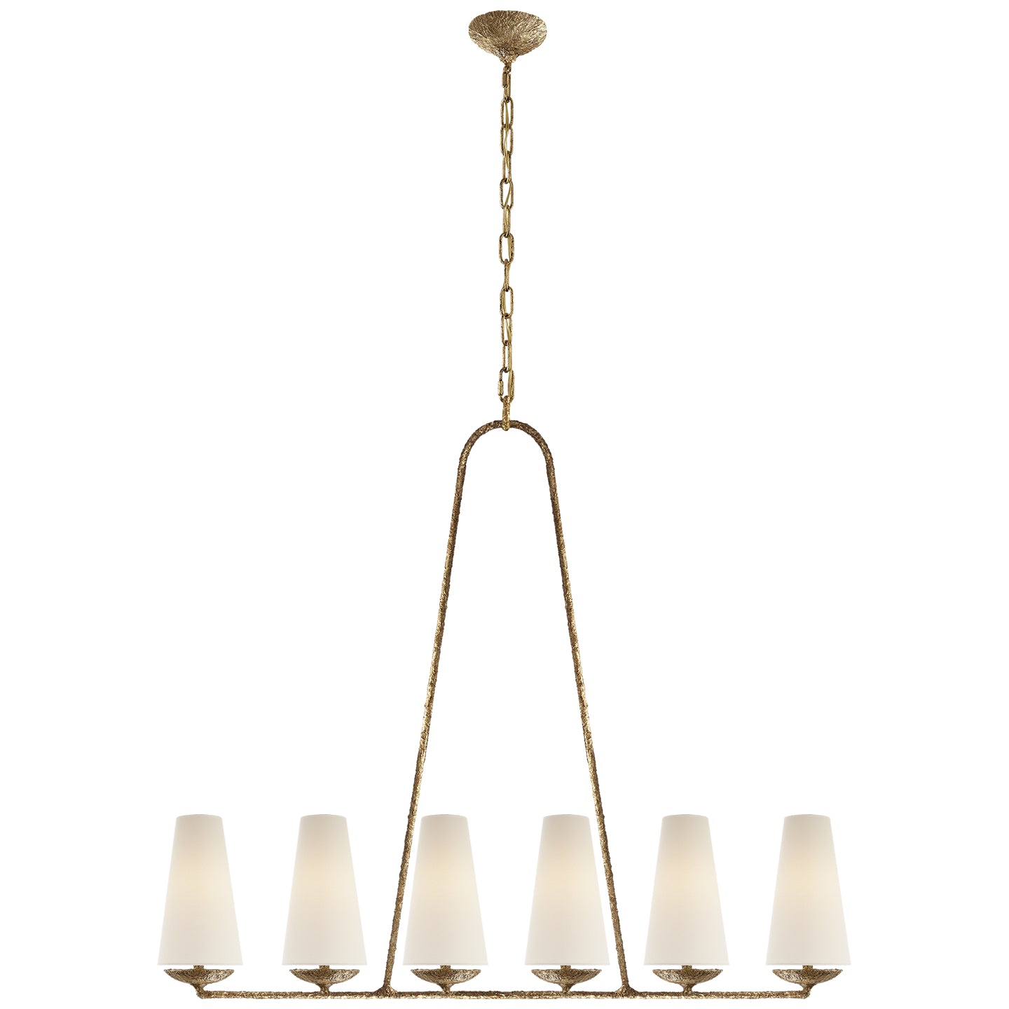 Visual Comfort Signature - ARN 5201GP-L - Six Light Chandelier - Fontaine - Gilded Plaster