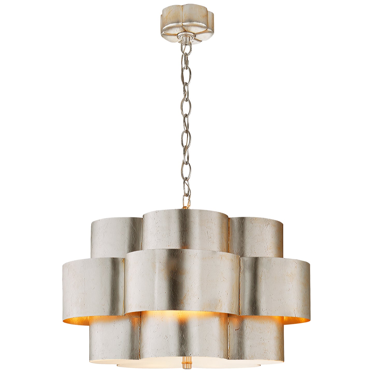 Visual Comfort Signature - ARN 5306BSL - Five Light Pendant - Arabelle - Burnished Silver Leaf