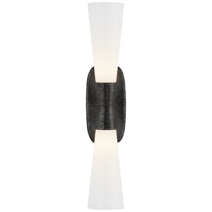 Visual Comfort Signature - KW 2048AI-WG - Two Light Bath Sconce - Utopia - Aged Iron