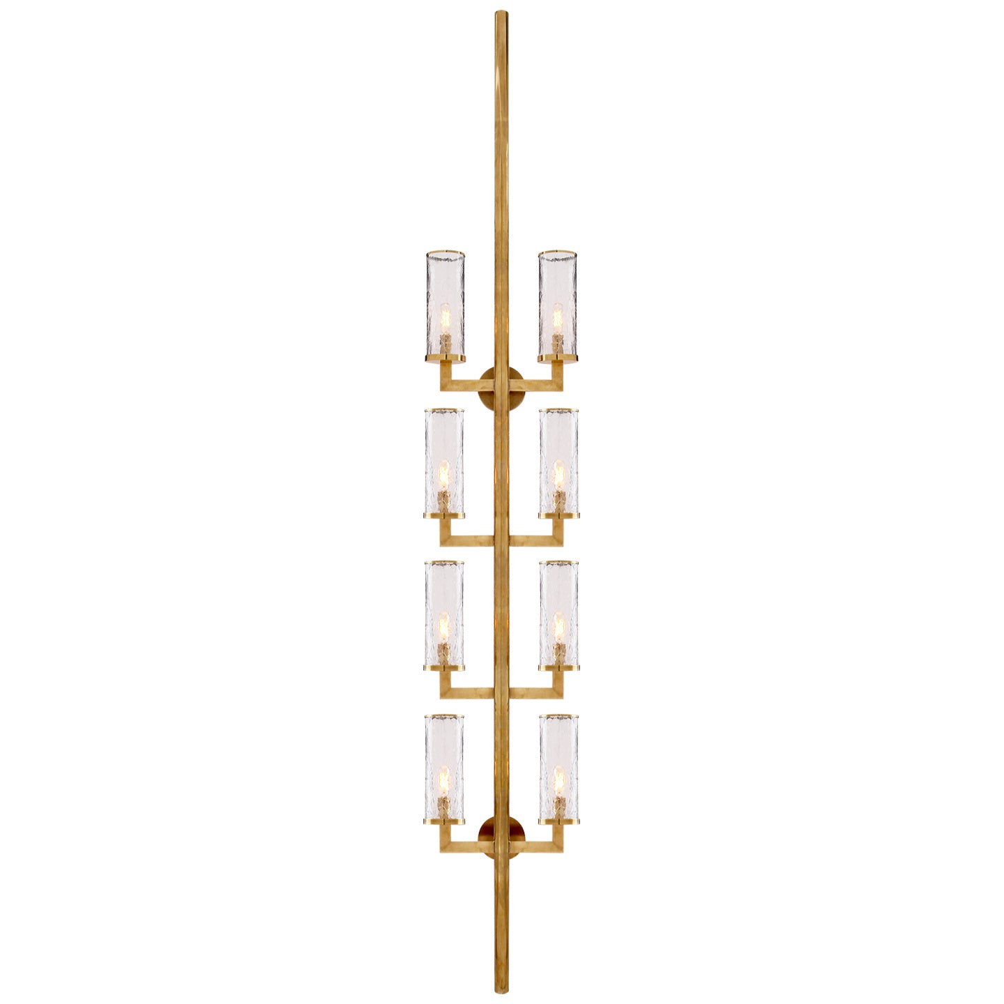 Visual Comfort Signature - KW 2204AB-CRG - Eight Light Wall Sconce - Liaison - Antique-Burnished Brass