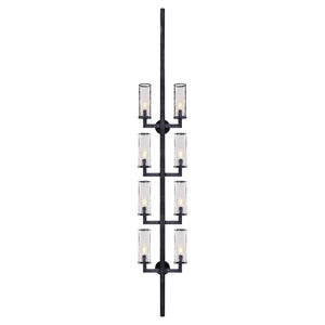 Visual Comfort Signature - KW 2204BZ-CRG - Eight Light Wall Sconce - Liaison - Bronze