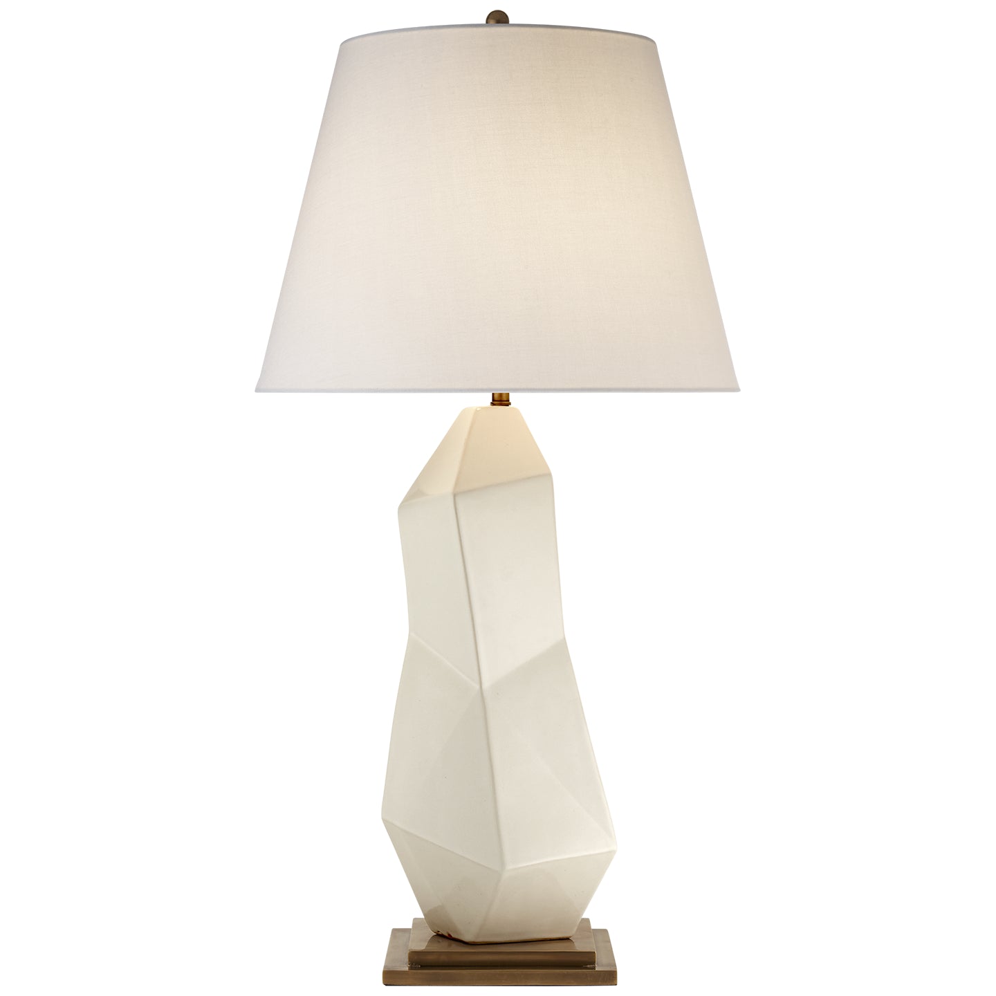 Visual Comfort Signature - KW 3046WLC-L - One Light Table Lamp - Bayliss - White Leather Ceramic