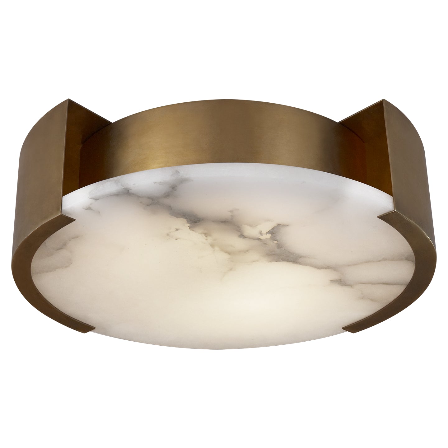 Visual Comfort Signature - KW 4012AB - LED Flush Mount - Melange - Antique-Burnished Brass