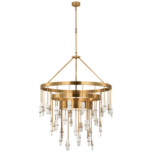 Visual Comfort Signature - KW 5012AB-Q - Six Light Chandelier - Halcyon - Antique-Burnished Brass