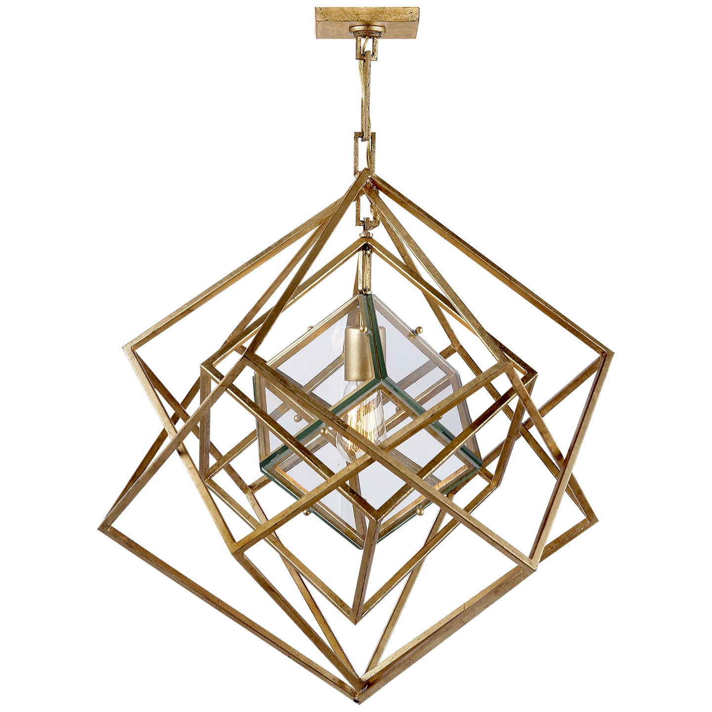 Visual Comfort Signature - KW 5020G-CG - One Light Chandelier - Cubist - Gild