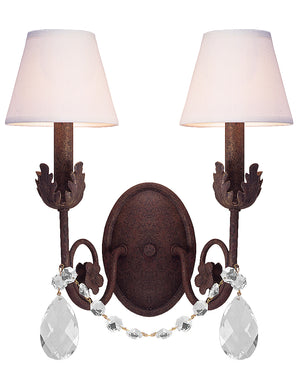 Meyda Tiffany - 117352 - Two Light Wall Sconce - Antonia - Rusty Nail