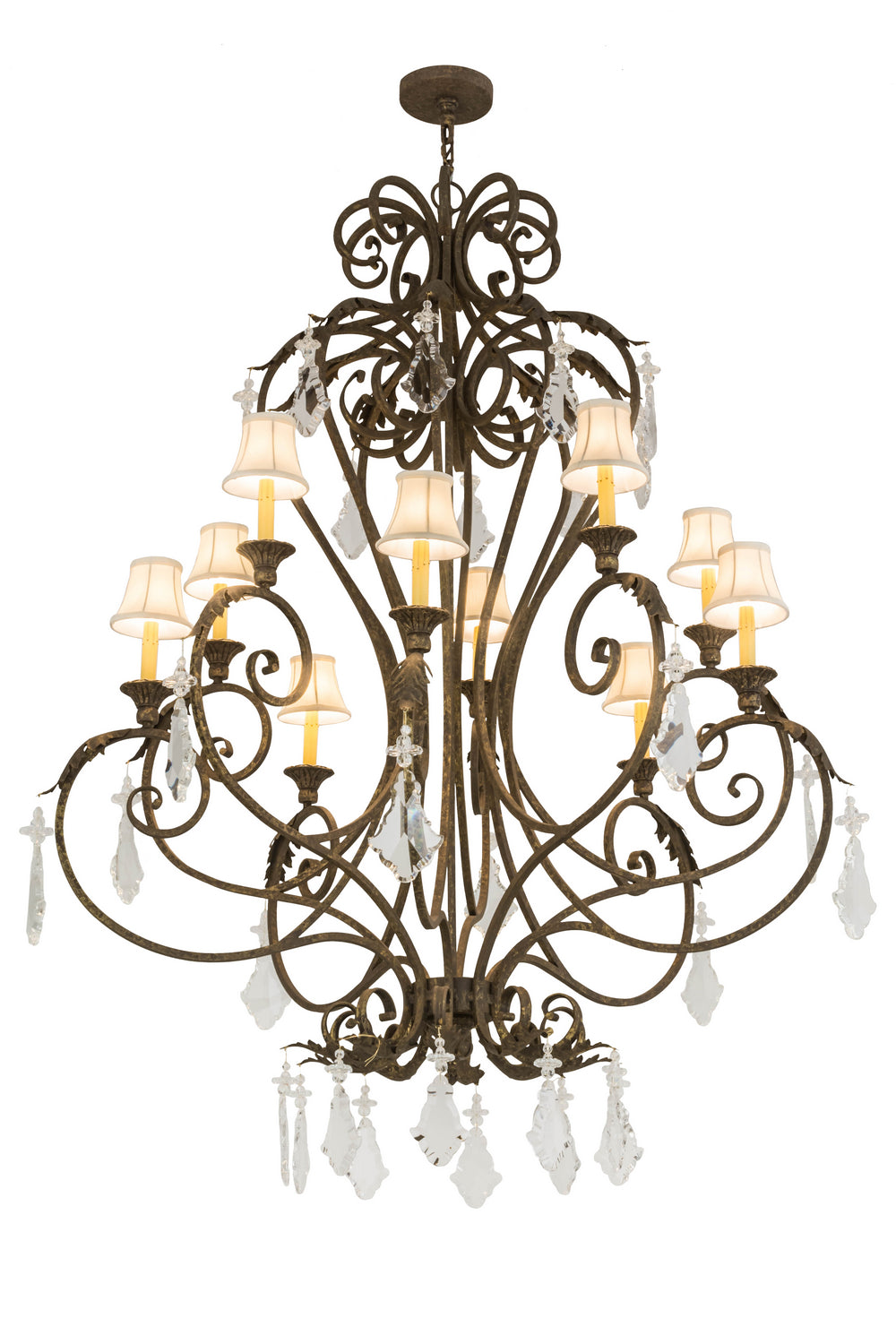 Meyda Tiffany - 120429 - Ten Light Chandelier - Josephine - Pompeii Gold