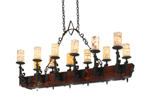 Meyda Tiffany - 167878 - 15 Light Oblong Chandelier - Tudor - Wrought Iron