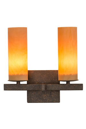 Meyda Tiffany - 170140 - Two Light Wall Sconce - Dante - Gilded Tobacco