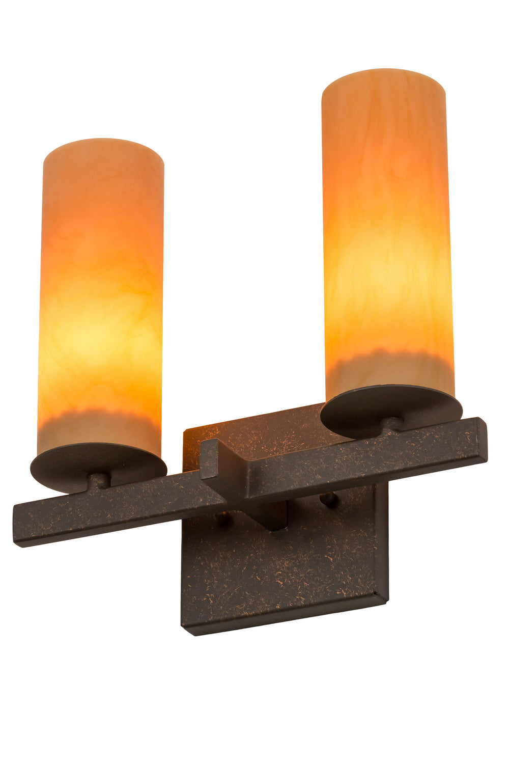 Meyda Tiffany - 170140 - Two Light Wall Sconce - Dante - Gilded Tobacco