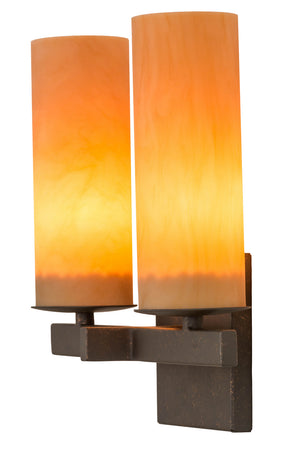 Meyda Tiffany - 170140 - Two Light Wall Sconce - Dante - Gilded Tobacco