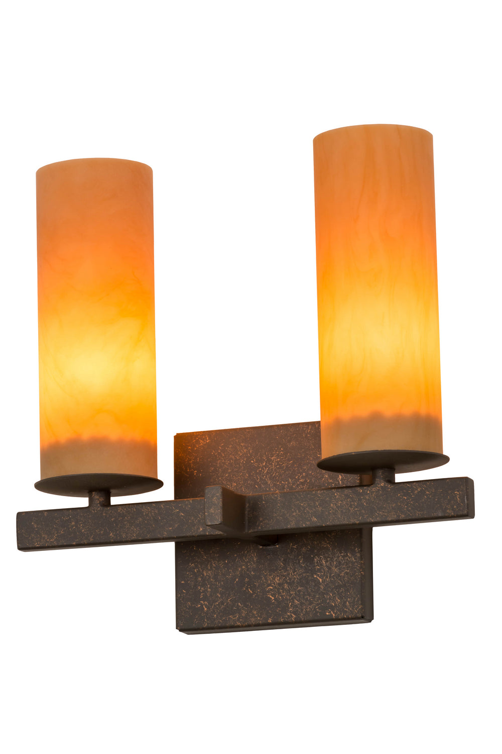 Meyda Tiffany - 170140 - Two Light Wall Sconce - Dante - Gilded Tobacco