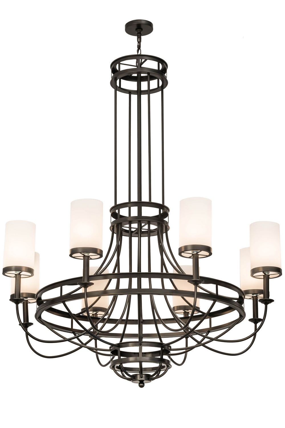 Meyda Tiffany - 171146 - Eight Light Chandelier - Saxony - Exterior Oil Rubbed Bronze