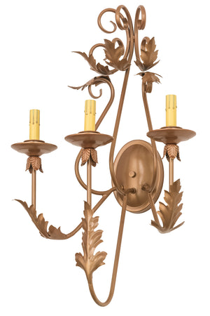 Meyda Tiffany - 174341 - Three Light Wall Sconce Hardware - French Elegance - Metallic Bronze