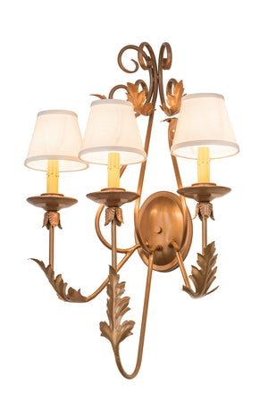 Meyda Tiffany - 174347 - Three Light Wall Sconce - French Elegance - Bronze