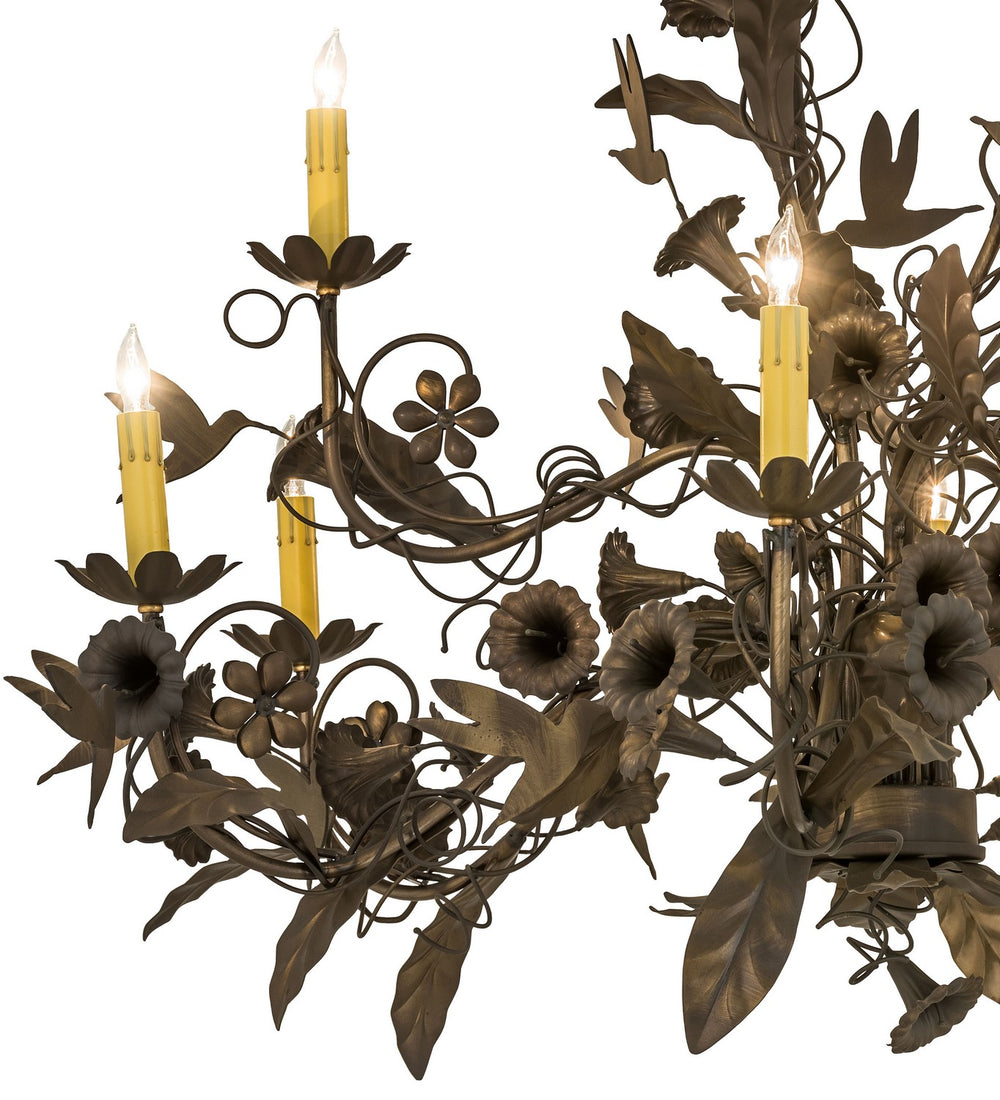 Meyda Tiffany - 174872 - Nine Light Chandelier - Le Printemps - Antique Brass Matte