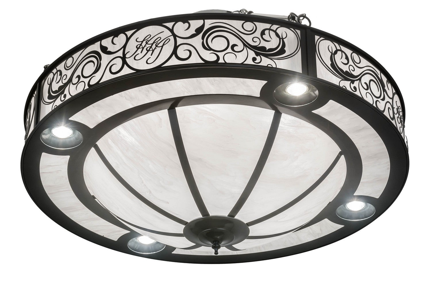 Meyda Tiffany - 175031 - 13 Light Inverted Pendant - Toulouse - Charcoal Grey