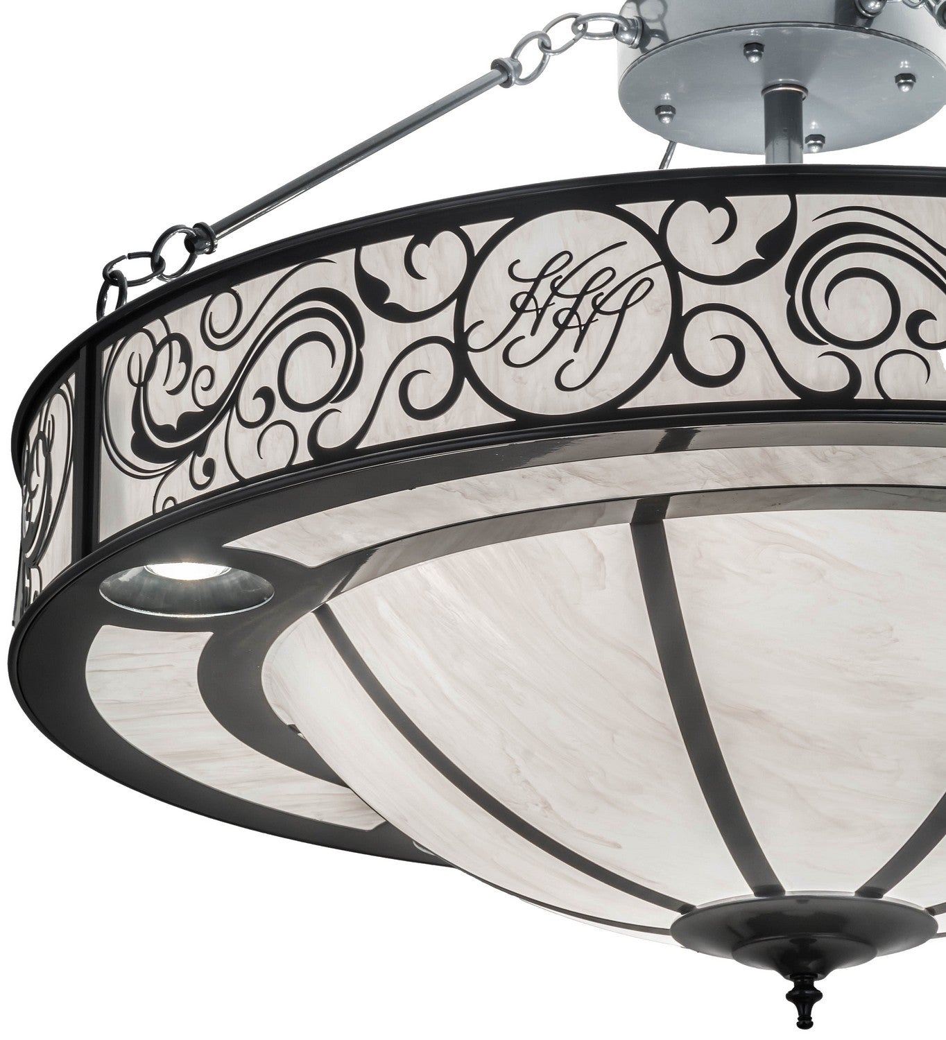 Meyda Tiffany - 175031 - 13 Light Inverted Pendant - Toulouse - Charcoal Grey