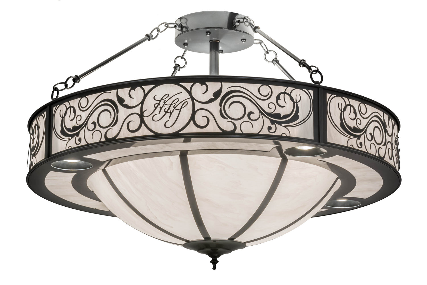 Meyda Tiffany - 175031 - 13 Light Inverted Pendant - Toulouse - Charcoal Grey