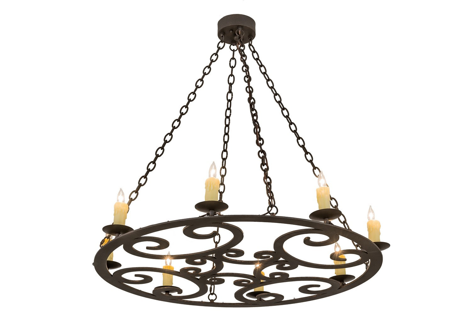 Meyda Tiffany - 175708 - Eight Light Chandelier - Ashley - Gilded Tobacco