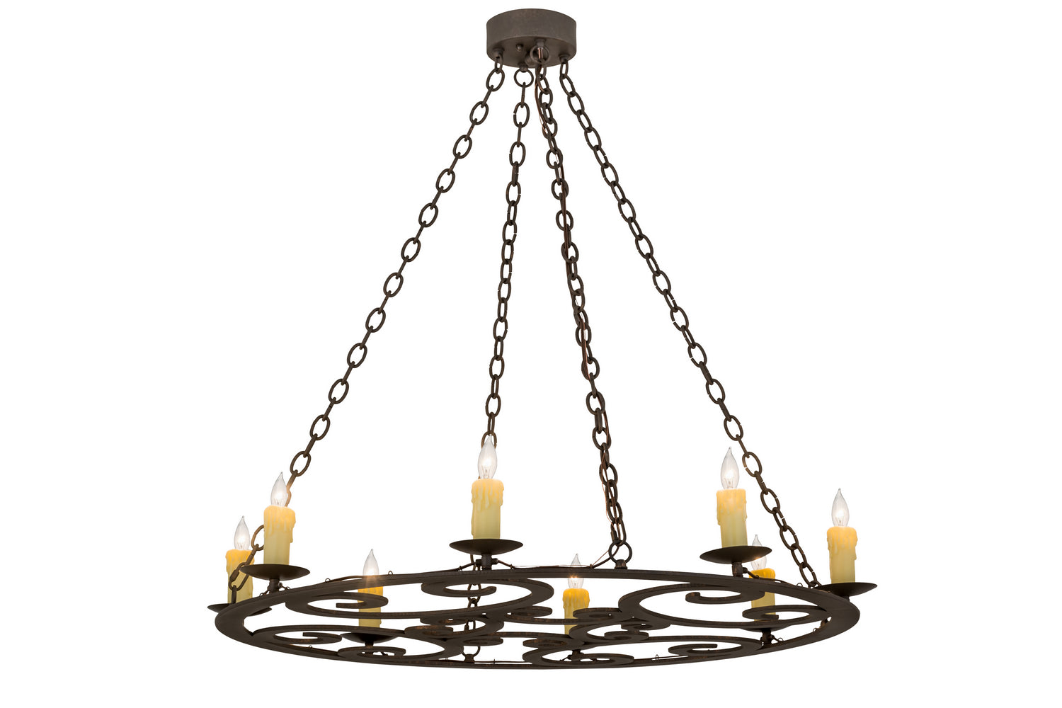 Meyda Tiffany - 175708 - Eight Light Chandelier - Ashley - Gilded Tobacco