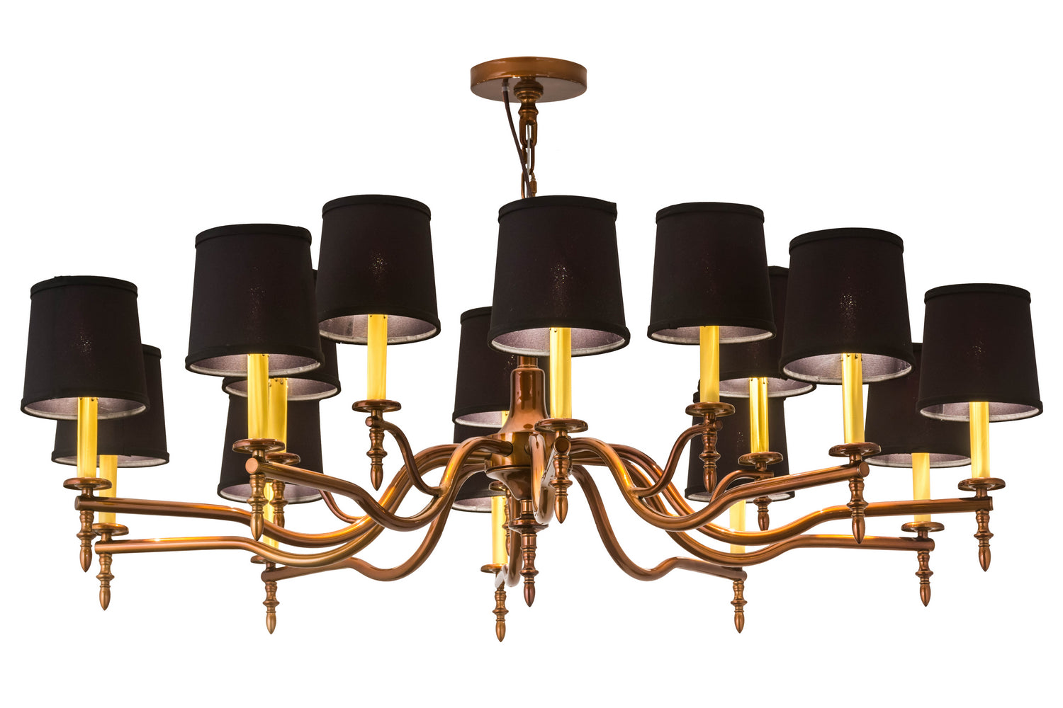 Meyda Tiffany - 175881 - 15 Light Chandelier - Toby - Transparent Copper Over Extreme Chrome