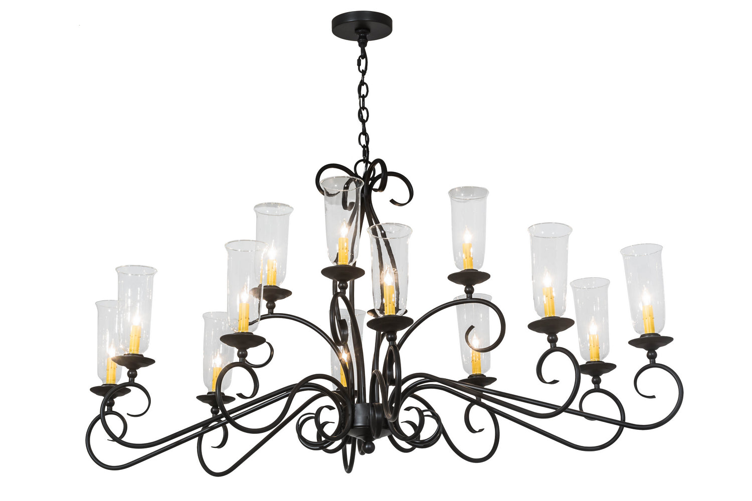 Meyda Tiffany - 177354 - 14 Light Chandelier - Wallis - Blackwash