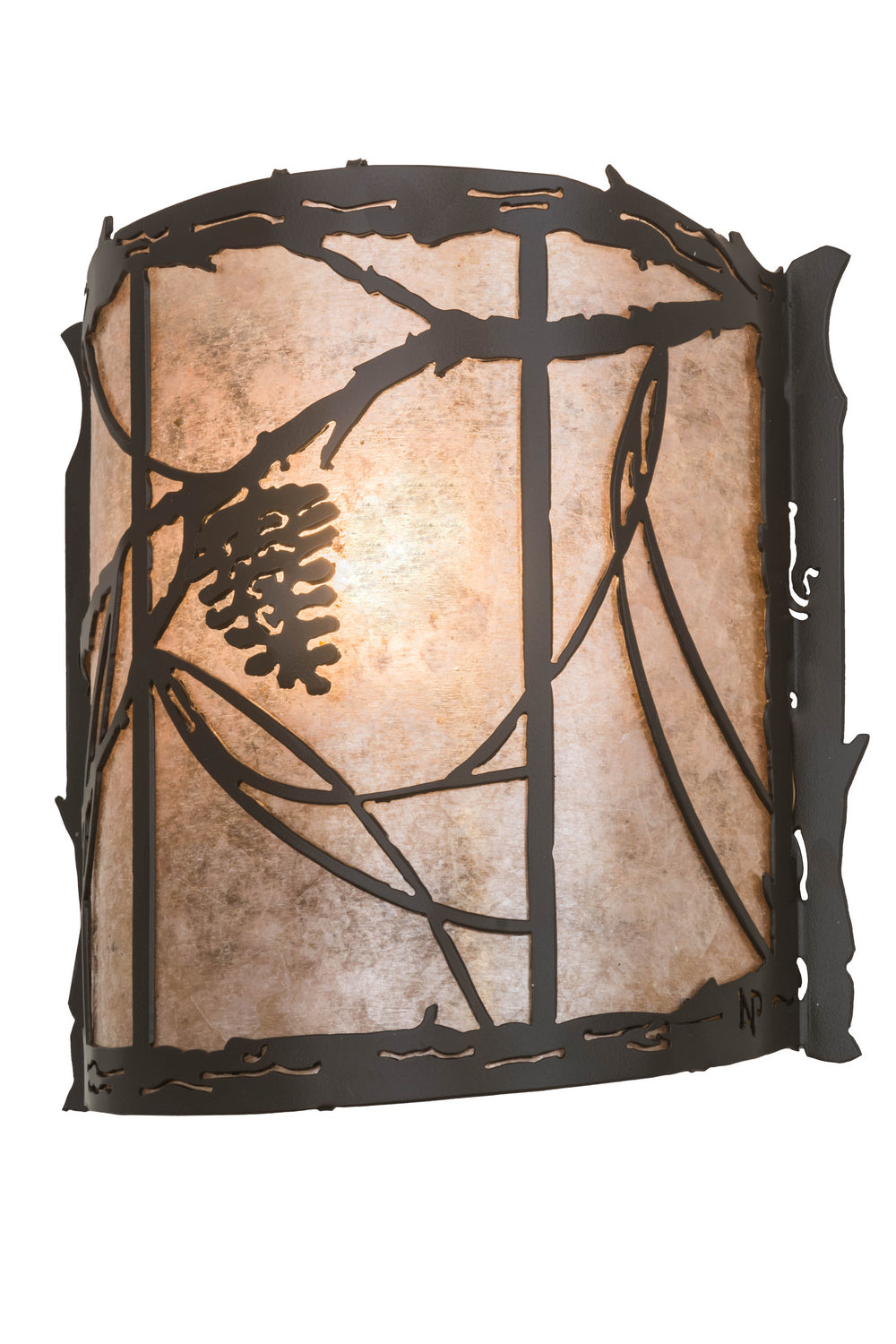 Meyda Tiffany - 177793 - One Light Wall Sconce - Whispering Pines - Timeless Bronze