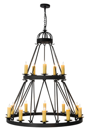 Meyda Tiffany - 178008 - 15 Light Chandelier - Lakeshore - Black Metal,Wrought Iron