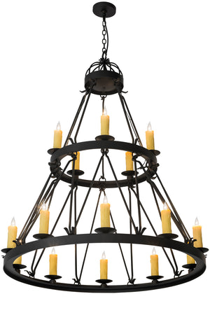 Meyda Tiffany - 178008 - 15 Light Chandelier - Lakeshore - Black Metal,Wrought Iron