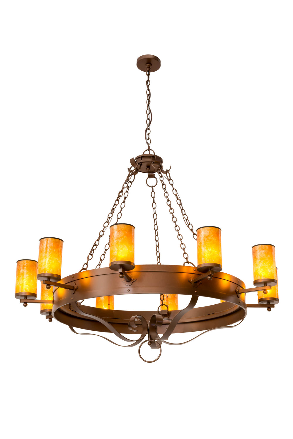 Meyda Tiffany - 178113 - Ten Light Chandelier - Parnella - Mahogany Bronze