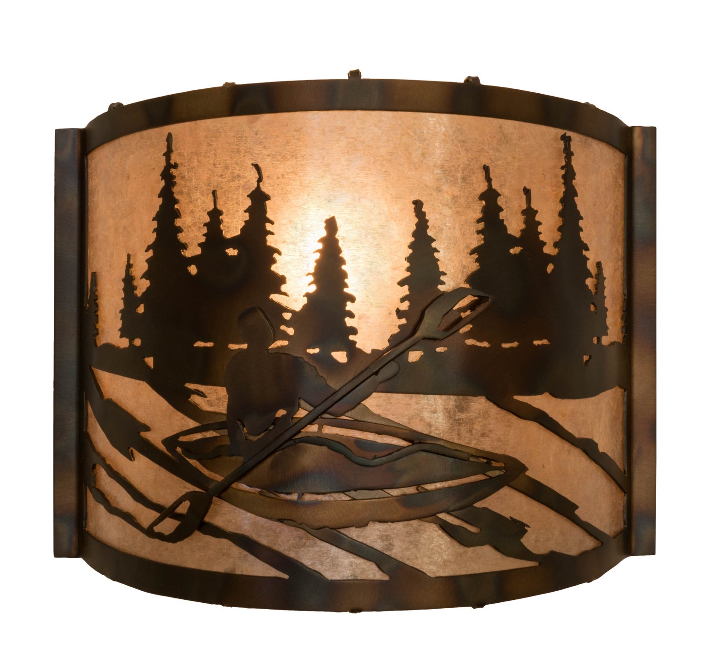 Meyda Tiffany - 178368 - One Light Wall Sconce - Kayaker - Dark Burnished Antique Copper