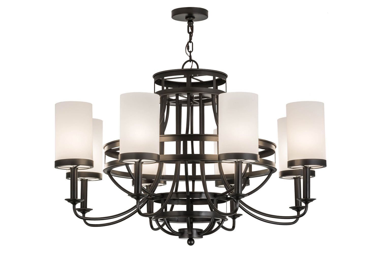 Meyda Tiffany - 180019 - Eight Light Chandelier - Saxony - Oil Rubbed Bronze