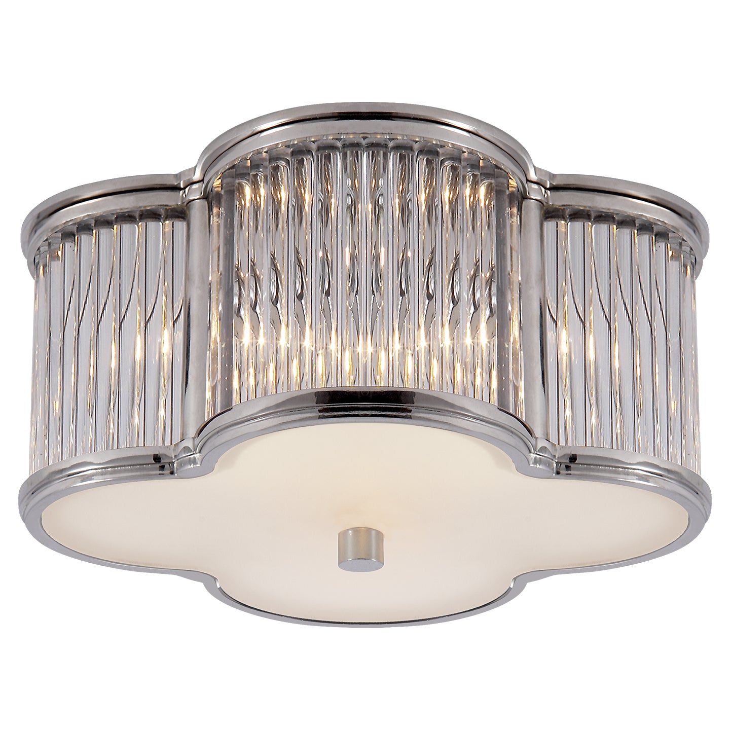 Visual Comfort Signature - AH 4014PN/CG-FG - Two Light Flush Mount - Basil - Polished Nickel with Clear Glass