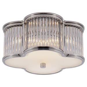 Visual Comfort Signature - AH 4014PN/CG-FG - Two Light Flush Mount - Basil - Polished Nickel with Clear Glass