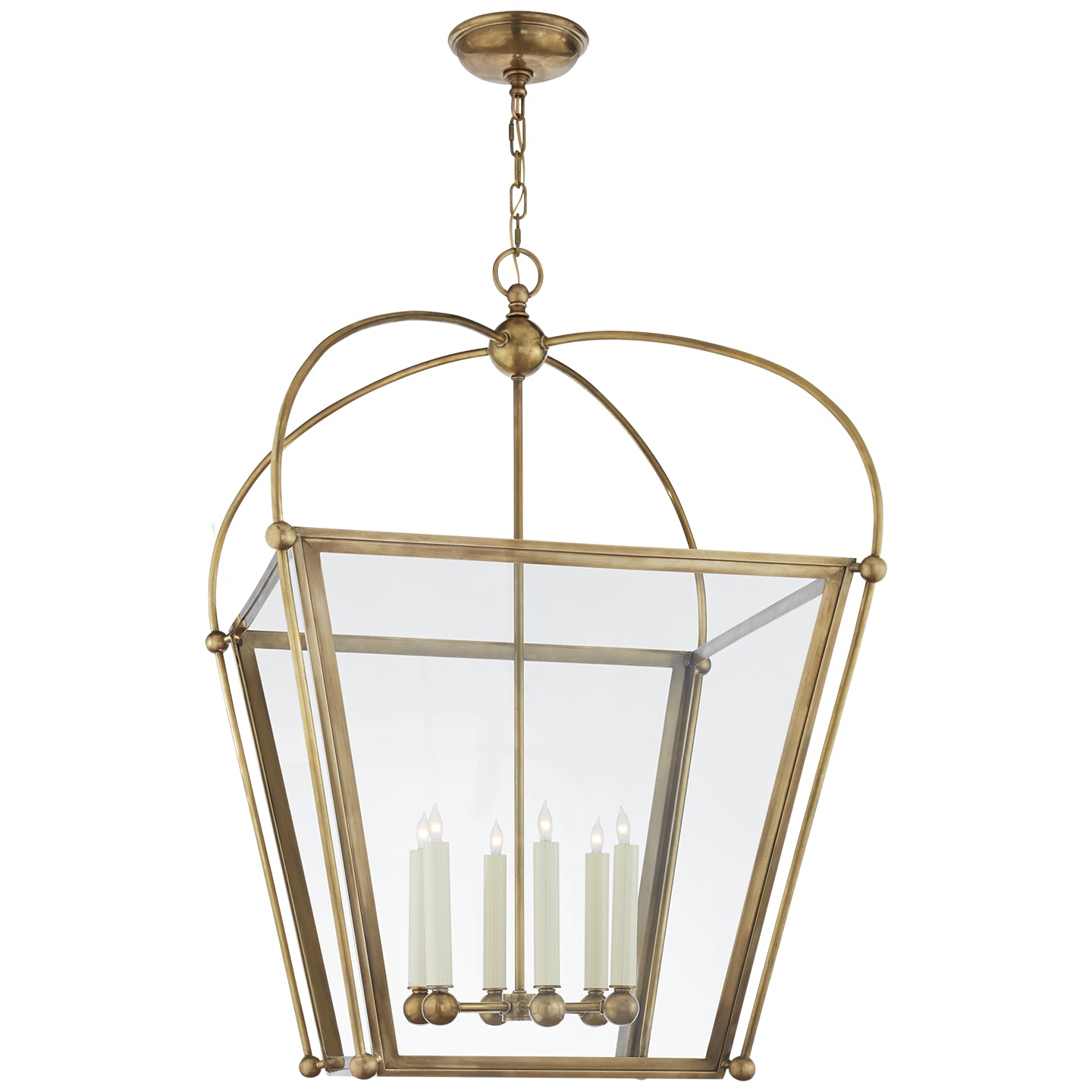 Visual Comfort Signature - CHC 3440AB-CG - Six Light Lantern - Riverside - Antique-Burnished Brass