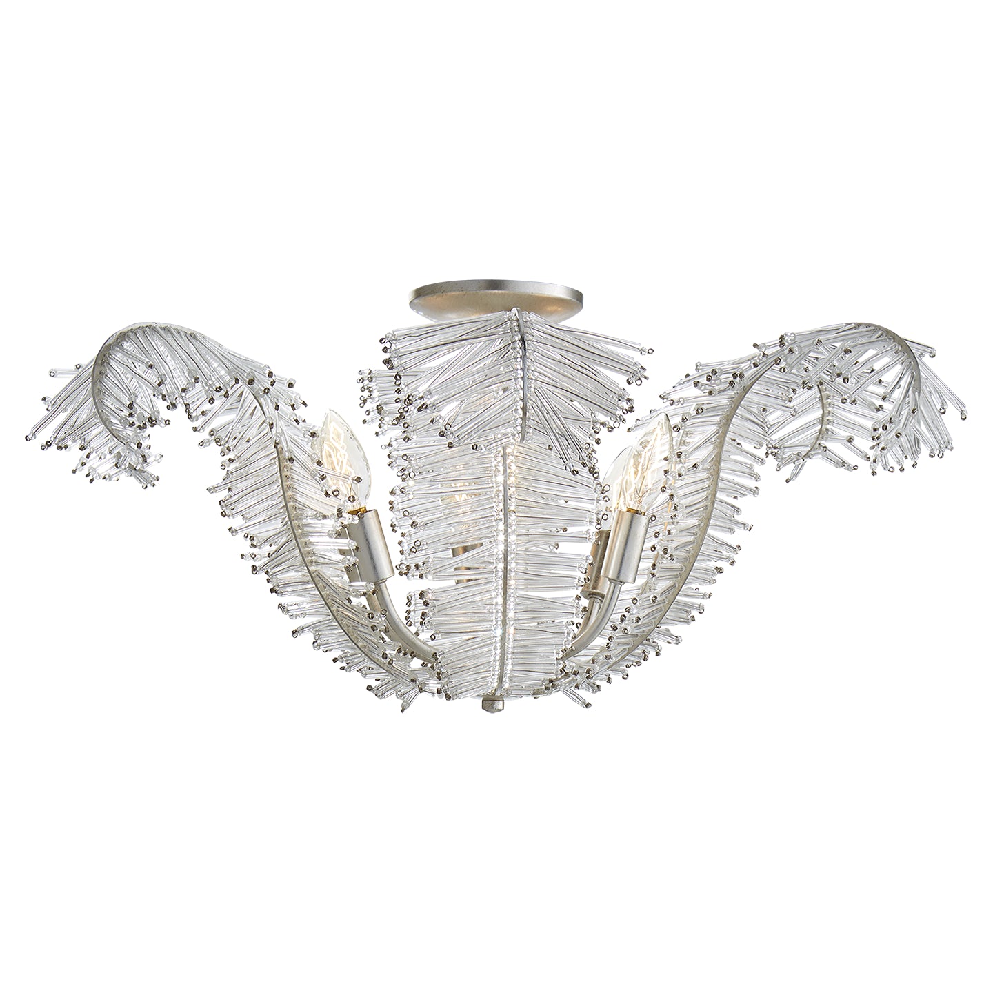 Visual Comfort Signature - NW 4051BSL-CG - Six Light Semi Flush Mount - Calais - Burnished Silver Leaf