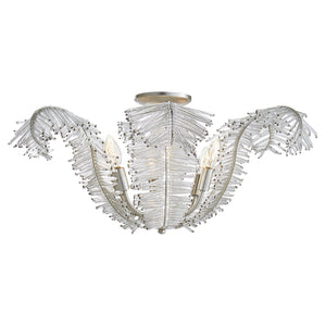 Visual Comfort Signature - NW 4051BSL-CG - Six Light Semi Flush Mount - Calais - Burnished Silver Leaf