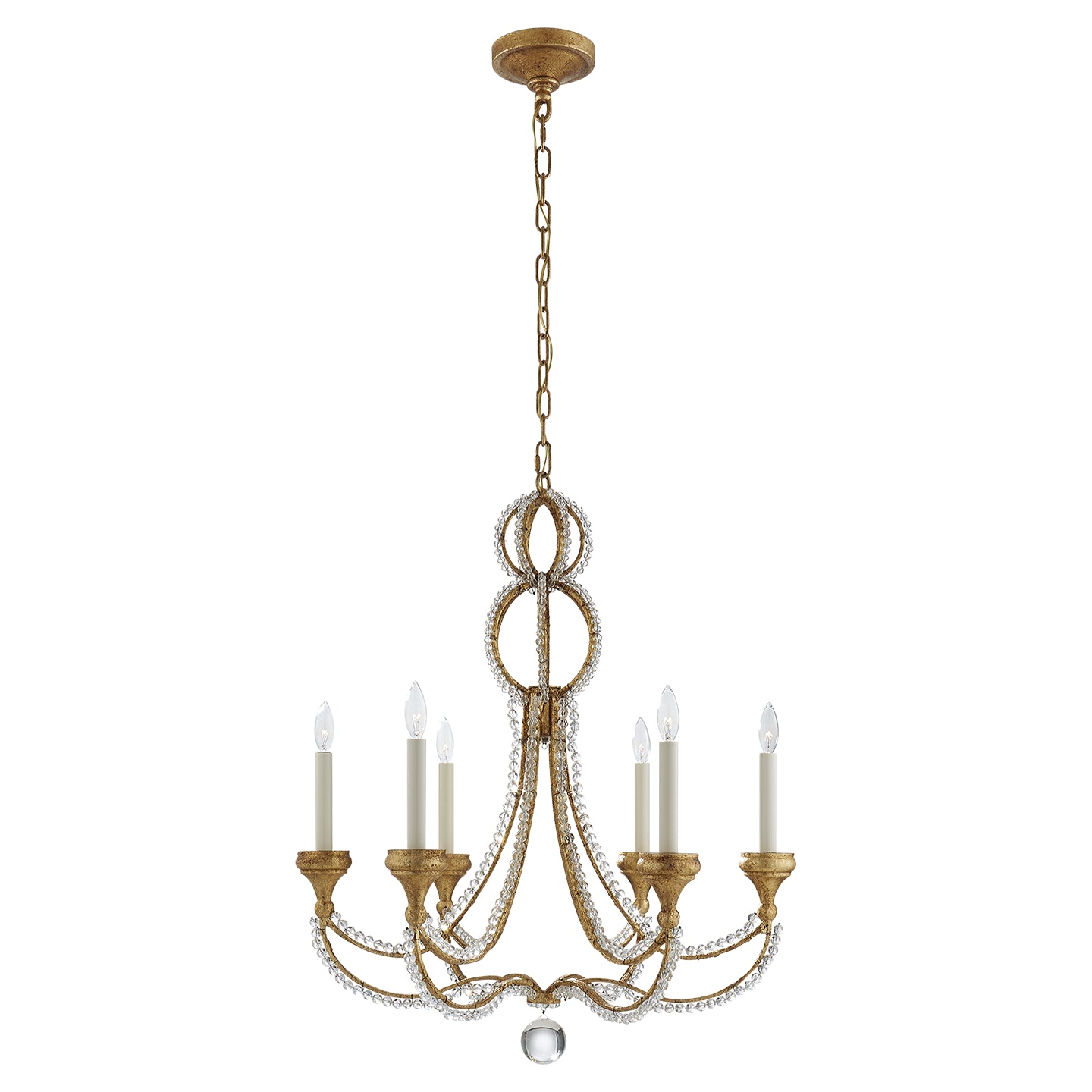 Visual Comfort Signature - NW 5030VG - Six Light Chandelier - Milan - Venetian Gold